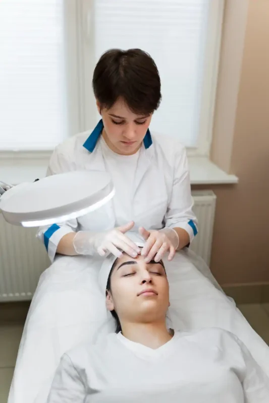 Professional skin analysis before melasma treatment in Glasgow